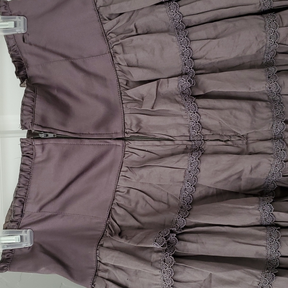Layered tiered ruffle corset skirt gray - Picture 6 of 8